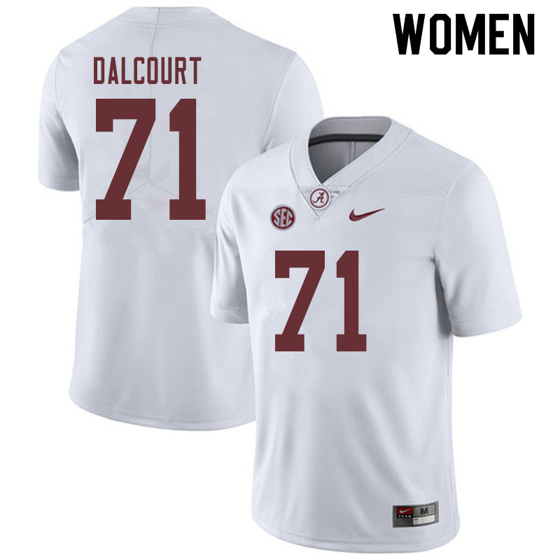 Alabama Crimson Tide Women's Darrian Dalcourt #71 White NCAA Nike Authentic Stitched 2019 College Football Jersey NH16B00NU
